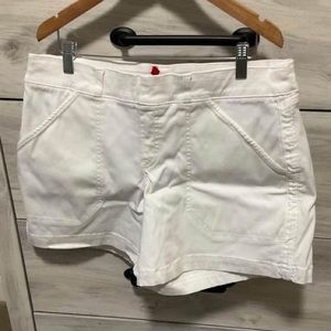 Spanx Stretch Twill Shorts, 6” - White